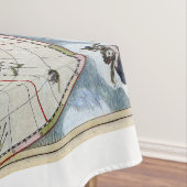 Antiek oude wereldkaart 1664 hersteld tafelkleed (Voorbeeld)