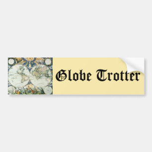  Antiek Oude Wereldkaart, 1666 door Pieter Goos Bumpersticker