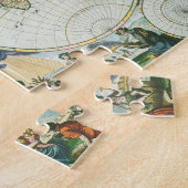 Antiek Oude Wereldkaart, 1666 door Pieter Goos Legpuzzel (Zijkant)