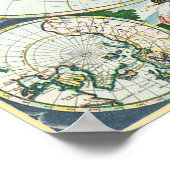 Antiek Oude Wereldkaart, 1666 door Pieter Goos Poster (Hoek)
