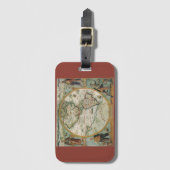 Antiek Oude Wereldkaart Amerika, Theodor de Bry Bagagelabel (Voorkant (verticaal))