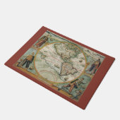 Antiek Oude Wereldkaart Amerika, Theodor de Bry Deurmat (Schuin)