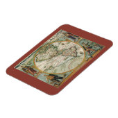 Antiek Oude Wereldkaart Amerika, Theodor de Bry Magneet (Linkerzijde)