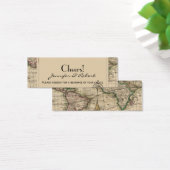 Antiek oude Wereldkaart bruiloft Drink Tickets Mini Visitekaartjes (Bureau)