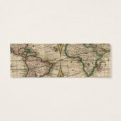 Antiek oude Wereldkaart bruiloft Drink Tickets Mini Visitekaartjes (Achterkant)