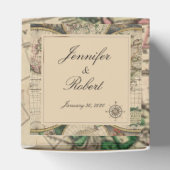 Antiek oude Wereldkaart bruiloft gunst doos Bedankdoosjes (Bovenkant)