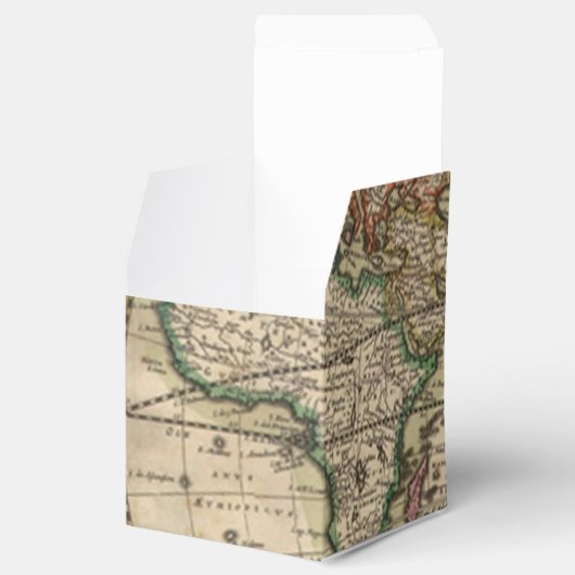 Antiek oude Wereldkaart bruiloft gunst doos Bedankdoosjes (Geopend)
