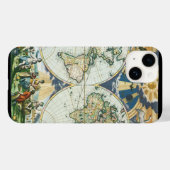 Antiek Oude Wereldkaart door Pieter Goos, 1666 Case-Mate iPhone Case (Achterkant (horizontaal))