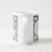  Antiek Oude Wereldkaart door Pieter Goos, 1666 Grote Koffiekop (Achterkant)