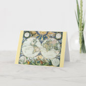  Antiek Oude Wereldkaart door Pieter Goos, 1666 Kaart (Voorkant)