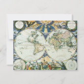 Antiek Oude Wereldkaart door Pieter Goos, 1666 Kaart (Voorkant)