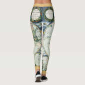 Antiek Oude Wereldkaart door Pieter Goos, 1666 Leggings (Achterkant)