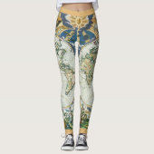  Antiek Oude Wereldkaart door Pieter Goos, 1666 Leggings (Voorkant)