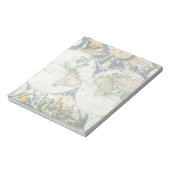  Antiek Oude Wereldkaart door Pieter Goos, 1666 Notitieblok (Linkerzijde)