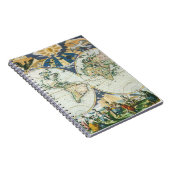  Antiek Oude Wereldkaart door Pieter Goos, 1666 Notitieboek (Rechterzijde)