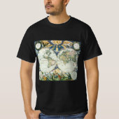 Antiek Oude Wereldkaart door Pieter Goos, 1666 T-shirt (Voorkant)