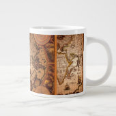 Antiek oude Wereldkaart jumbo soep mok (Rechts)