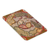 Antiek Oude Wereldkaart, Noordpool, 1595 Magneet (Rechterzijde)