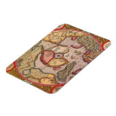 Antiek Oude Wereldkaart, Noordpool, 1595 Magneet (Linkerzijde)
