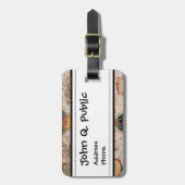 Antiek, oude Wereldkaart, ontwerp met flauwte afd Bagagelabel (Voorkant verticaal)