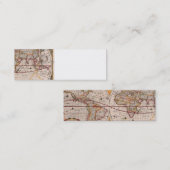  Antiek, oude Wereldkaart, ontwerp met flauwte afd Mini Visitekaartje (Voorkant / Achterkant)