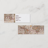  Antiek, oude Wereldkaart, ontwerp met flauwte afd Mini Visitekaartje (Voorkant / Achterkant)