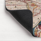  Antiek, oude Wereldkaart, ontwerp met flauwte afd Muismat (Hoek)