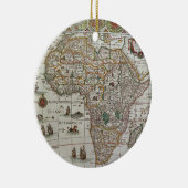 Antiek Oude Wereldkaart van Afrika, c. 1635 Keramisch Ornament (Rechts)