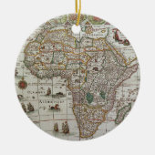 Antiek Oude Wereldkaart van Afrika, c. 1635 Keramisch Ornament (Voorkant)