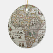 Antiek Oude Wereldkaart van Afrika, c. 1635 Keramisch Ornament (Links)