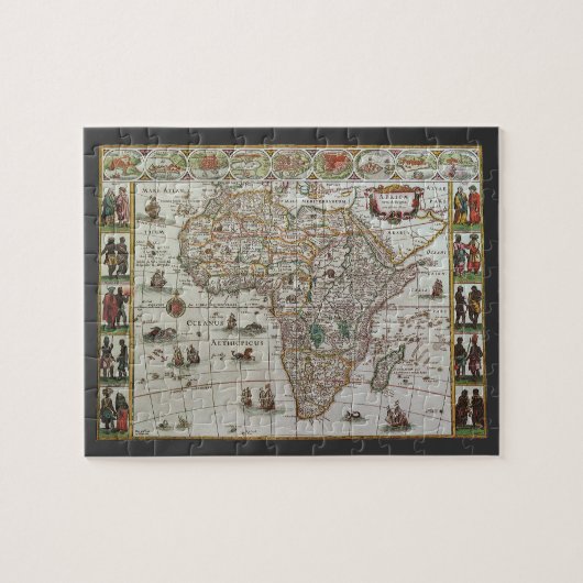 Antiek Oude Wereldkaart van Afrika, c. 1635 Legpuzzel (Horizontaal)