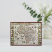 Antiek Oude Wereldkaart van Afrika door Blaeu, ca. Briefkaart (Staand voorkant)