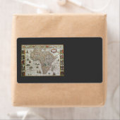 Antiek Oude Wereldkaart van Afrika door Blaeu, ca. Etiket (Insitu)