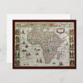 Antiek Oude Wereldkaart van Afrika door Blaeu, ca. Kaart (Voorkant / Achterkant)