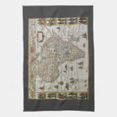 Antiek Oude Wereldkaart van Afrika door Blaeu, ca. Theedoek (Verticaal)