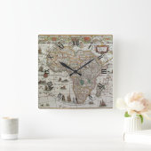 Antiek Oude Wereldkaart van Afrika door Blaeu, ca. Vierkante Klok (Huis)