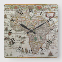 Antiek Oude Wereldkaart van Afrika door Blaeu, ca.