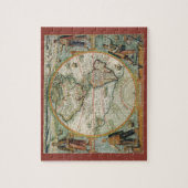 Antiek Oude Wereldkaart van Amerika, 1597 Legpuzzel (Verticaal)