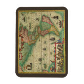 Antiek Oude Wereldkaart van Amerika door Hondius Magneet (Verticaal)