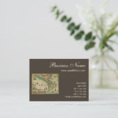 Antiek Oude Wereldkaart van Amerika door Hondius Visitekaartje (Staand voorkant)