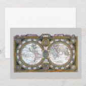 Antiek oude Wereldkaart van Claude Auguste Berey (Voorkant / Achterkant)