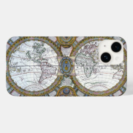 Antiek oude Wereldkaart van Claude Auguste Berey Case-Mate iPhone Case