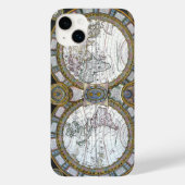 Antiek oude Wereldkaart van Claude Auguste Berey Case-Mate iPhone Case (Achterkant)