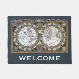 Antiek oude Wereldkaart van Claude Auguste Berey Deurmat