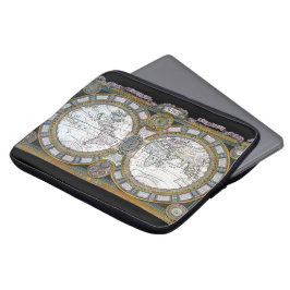Antiek oude Wereldkaart van Claude Auguste Berey Laptop Sleeve