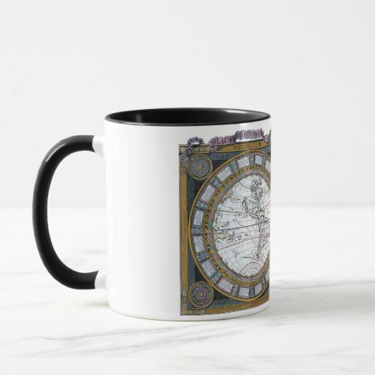 Antiek oude Wereldkaart van Claude Auguste Berey Mok (Links)