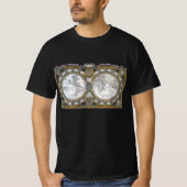 Antiek oude Wereldkaart van Claude Auguste Berey T-shirt (Voorkant)