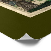 Antiek Oude Wereldkaart van de Wereld Poster (Hoek)