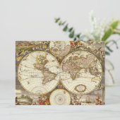 Antiek Oude Wereldkaart van Frederick de Wit, ca.  (Staand voorkant)