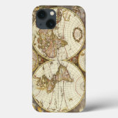 Antiek Oude Wereldkaart van Frederick de Wit, ca.  Case-Mate iPhone Case (Achterkant)
